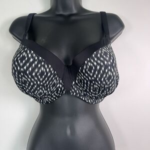 FANTASIE BYRON BAY BLACK UNDERWIRE MOULDED BIKINI TOP 34I